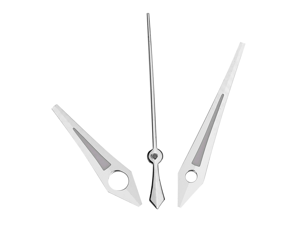 Manecillas De Reloj Para Movimiento Eta2824: Segundos, Minutos, Horas, Accesorio Plata
