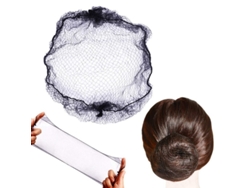 50 Redecillas Elásticas Invisibles Para El Cabello, Para Peinados Pompadour, 50 Cm (20 Pulgadas), Nailon Negro.