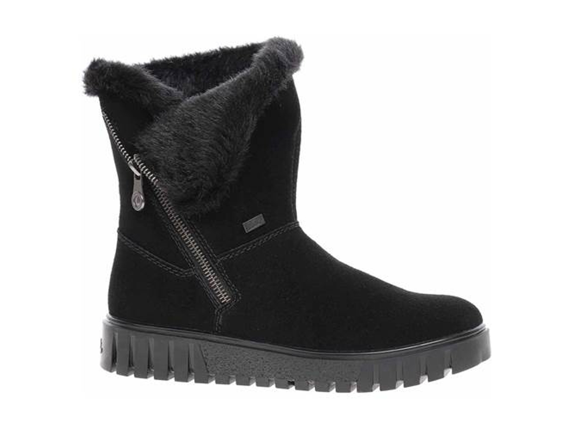 Botines RIEKER Gamuza (37 EU - Negro)