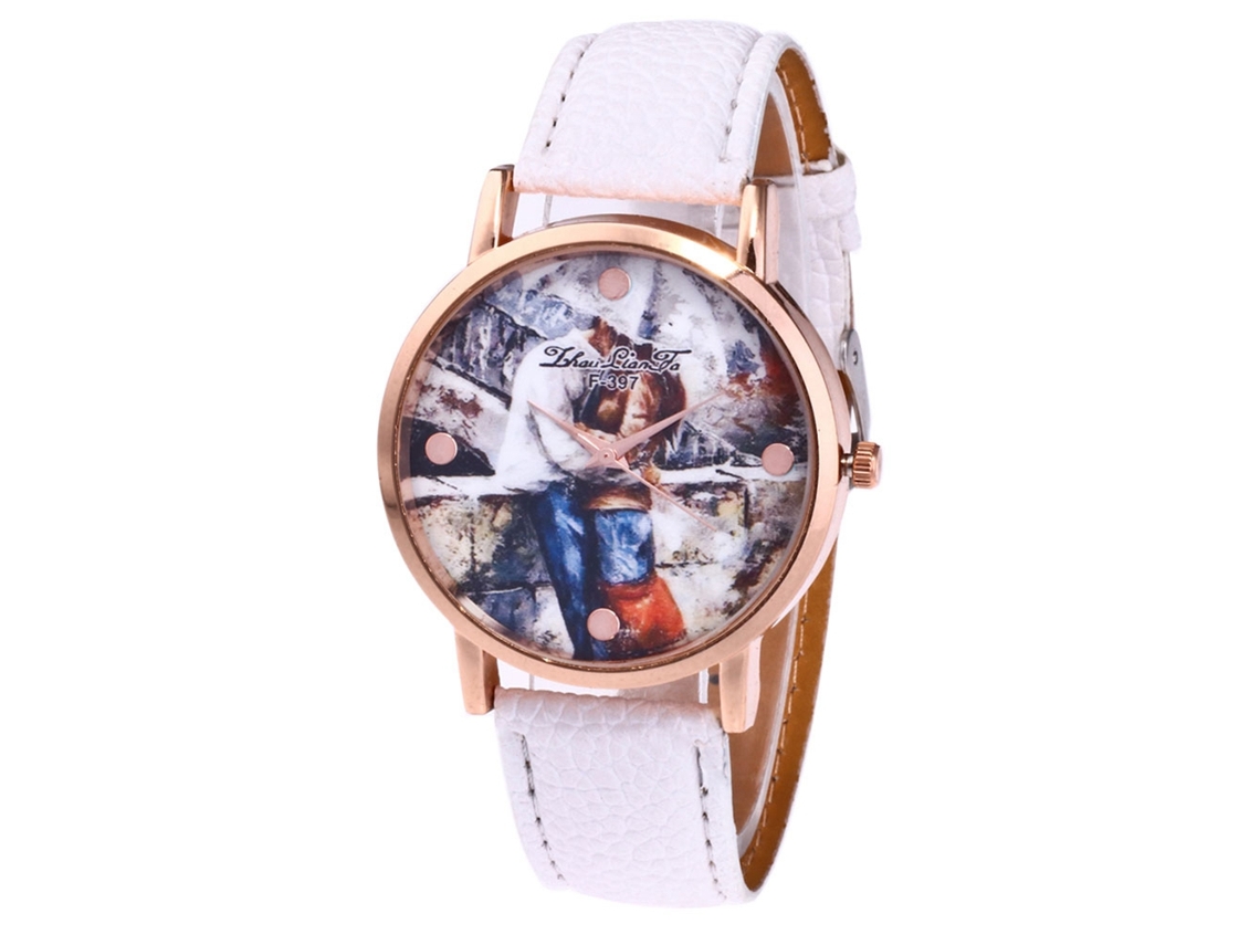 Reloj De Pulsera De Cuarzo Zhoulianfa Para Hombre Y Mujer, Estilo F-397a, Color Blanco.