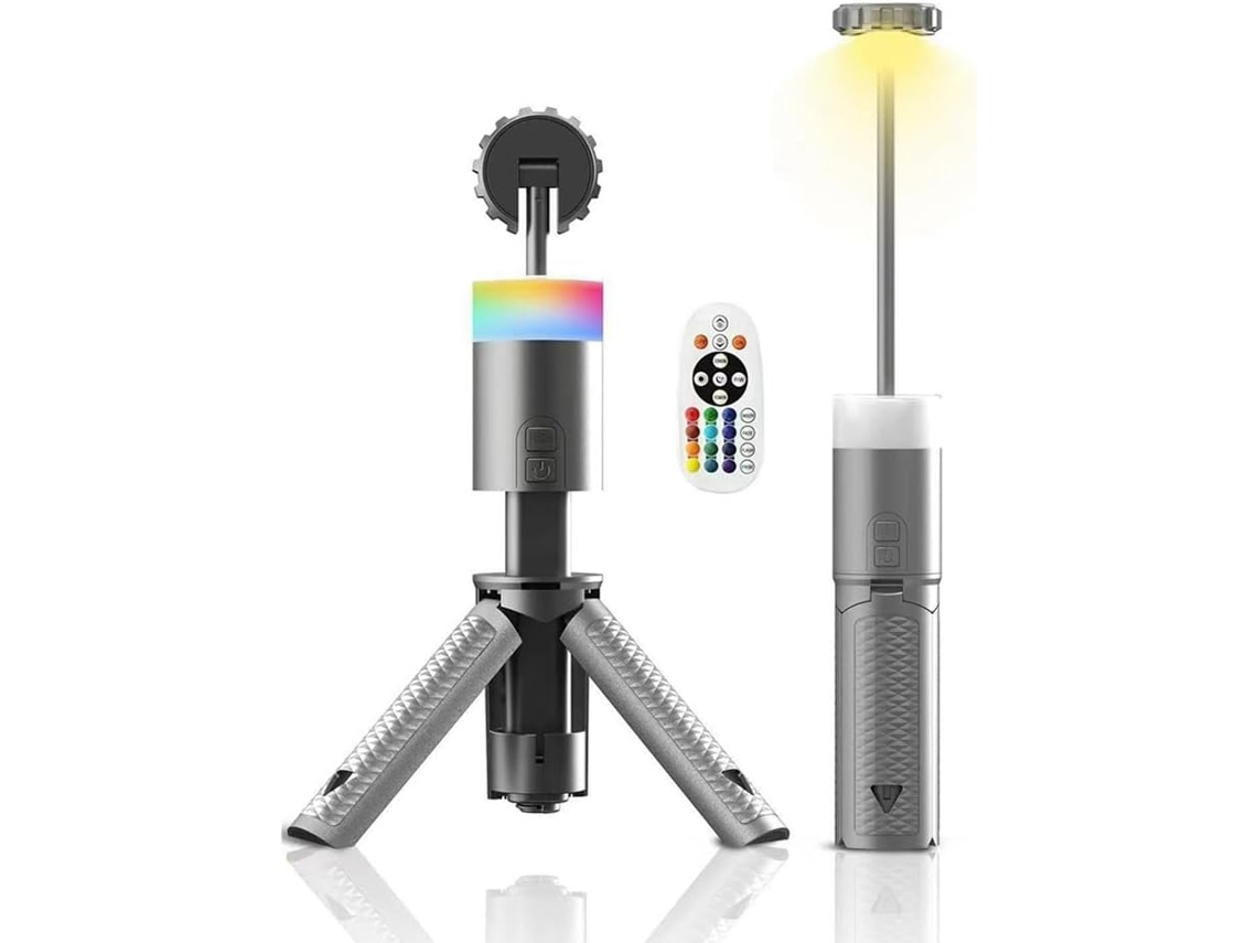 Lampe De Camping D'extérieur 6000 Mah, Linterna Télescopique Recargable, Portátil Con Soporte