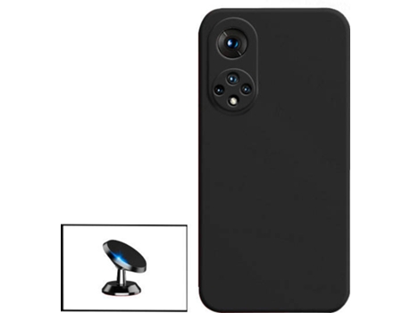 Kit Soporte Magnético de Coche y Funda Silicona Liquida Huawei Nova 9 PHONECARE Negro