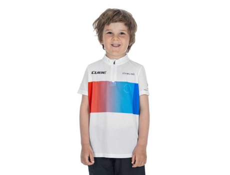 Jerseys CUBE Camisa De Manga Curta Teamline Branco 2XL Rapaz