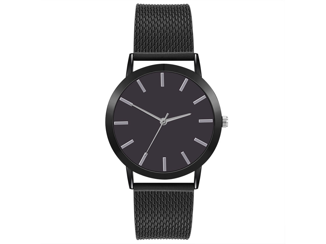 Reloj De Pulsera Analógico De Cuarzo Para Mujer Con Correa De Pvc Negra.