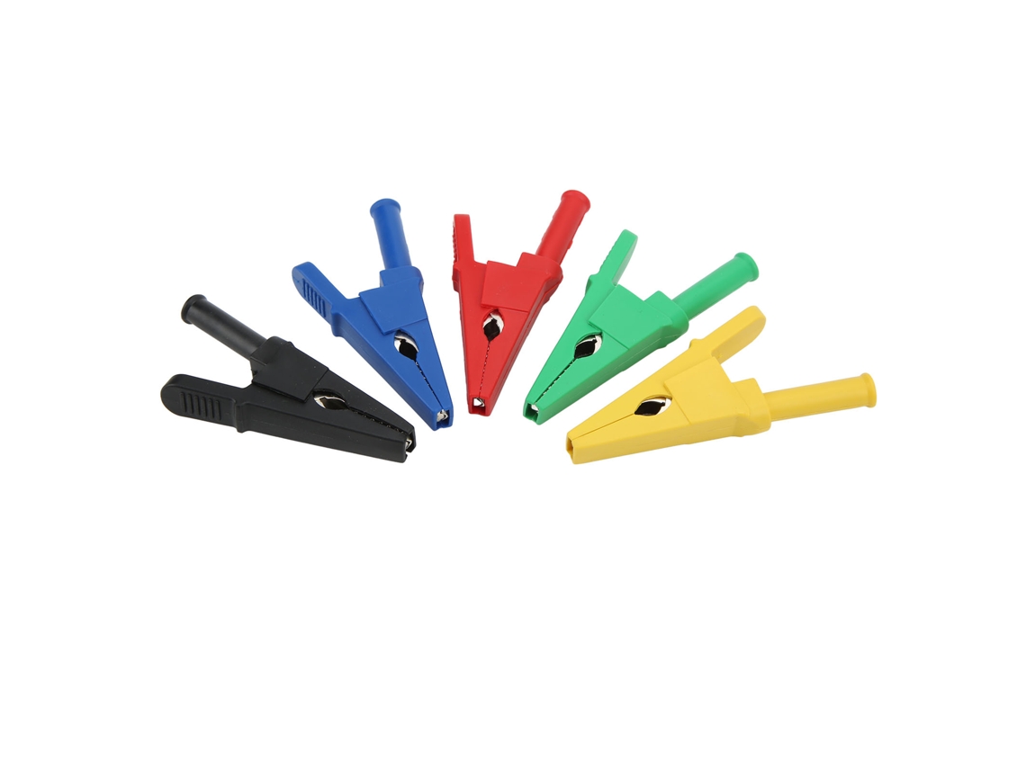 10pcs Pinzas De Prueba Eléctricas Apertura 20mm Conductividad Térmica Buena Clamp De Prueba Seguro Tipo Para Pruebas Electrónicas