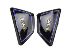 Tapa lateral de batería de motocicleta negra compatible con GN125 GN 125