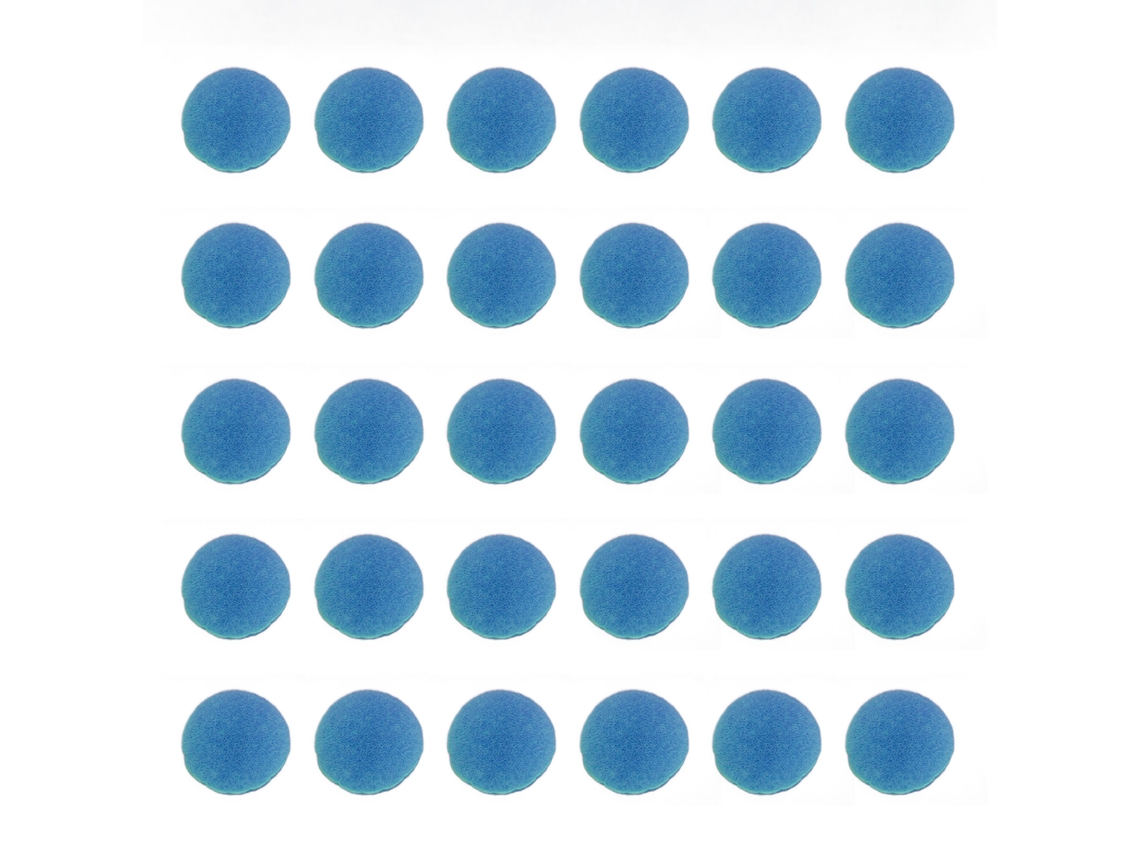 30pcs Capas De Espuma Para Fones De Ouvido Substituição Macias Confortáveis 15mm Azul Para Mp3 Mp4