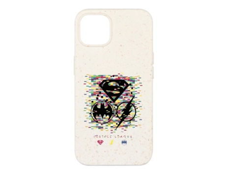 Funda Oficial Dc Comics Liga La Justicia Símbolos Píxeles Warner Bros Compostable para iPhone 13 PHONECASES3D