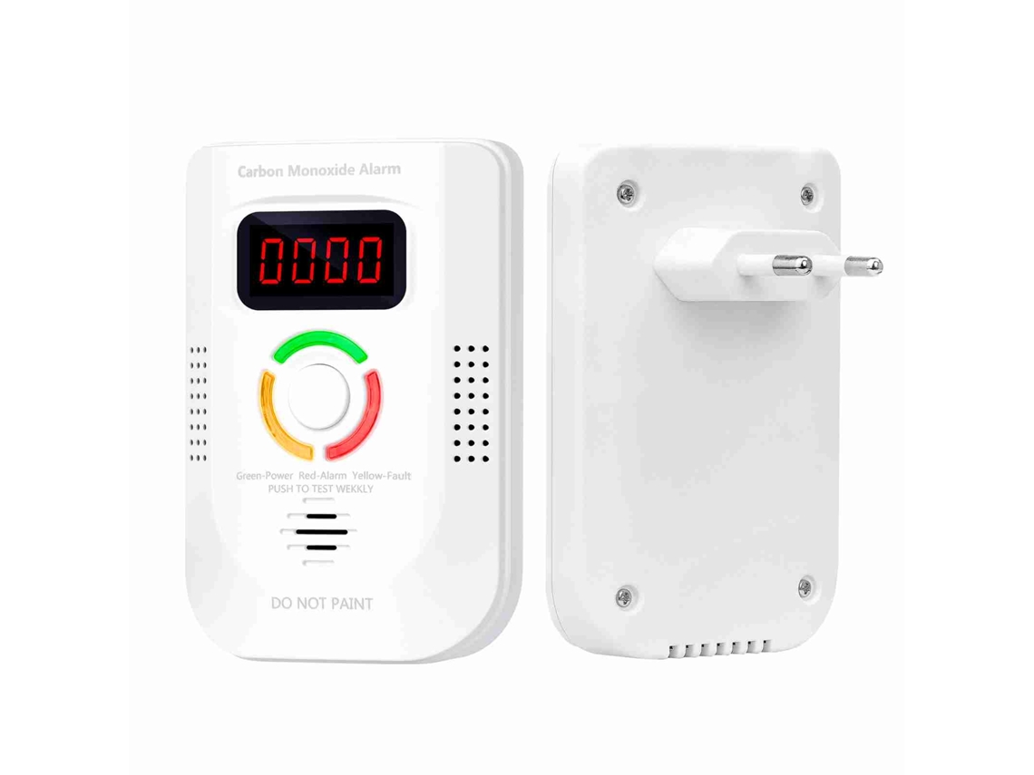 Detector De Monóxido De Carbono Con Sensor Electroquímico, Pantalla Digital Y Alarma Sonora/visual.