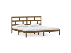 Maison Exclusive - Estructura De Cama Madera Maciza De Pino Marrón Miel 200x200 Cm