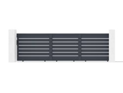 Puerta corredera CASANOOV Vogel - Gris - Aluminio - 500 cm x 140 cm