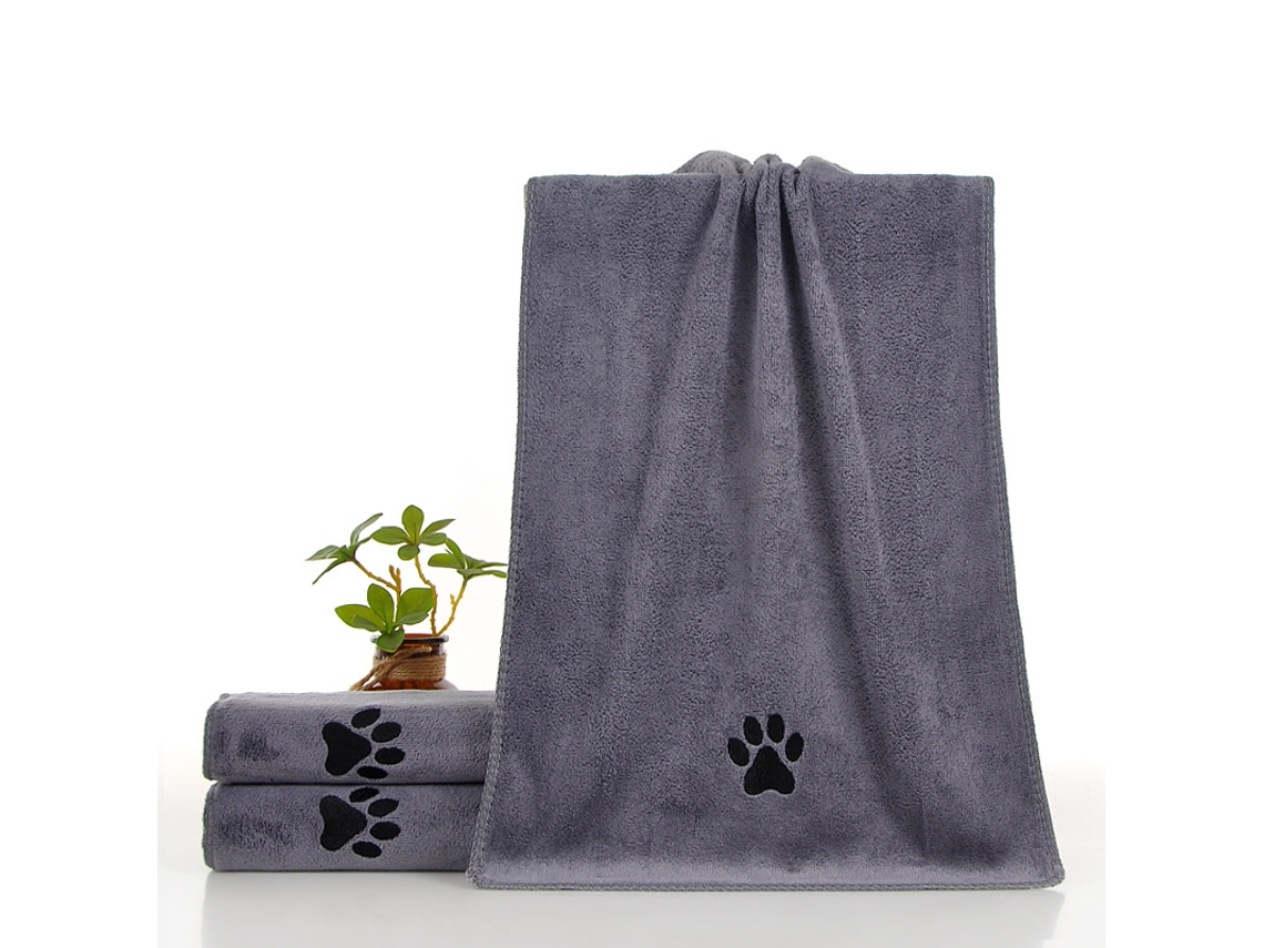 Toalla Para Perros, De Microfibra Para Perros Secos, Altamente Absorbente, 50 X 100 Cm (1 Unidad), Gris. Panoona