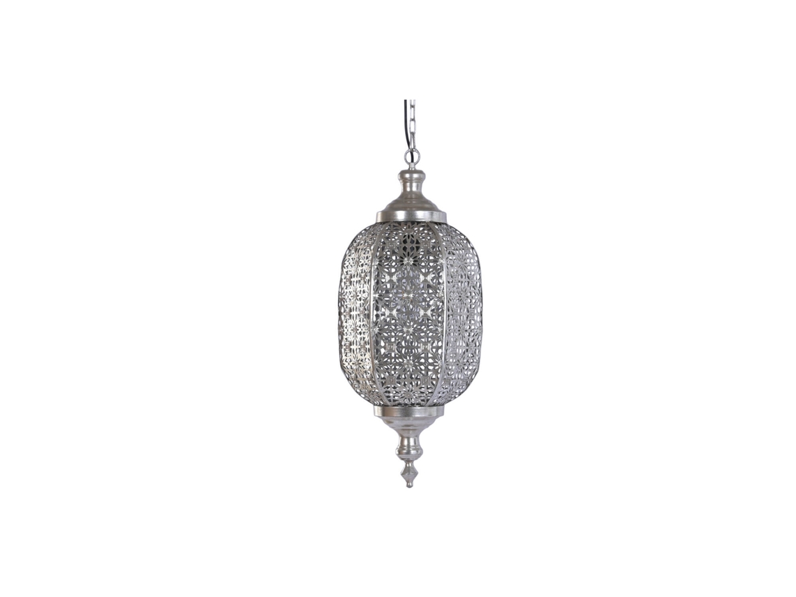 Lampara Techo Metal Plateado 28x28x140cm