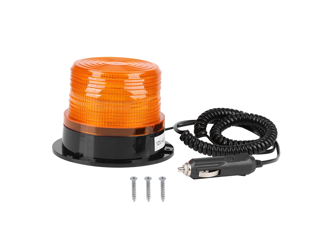 Luz de emergencia estroboscópica magnética de 12 V para coche y camión, señal de advertencia LED amarilla
