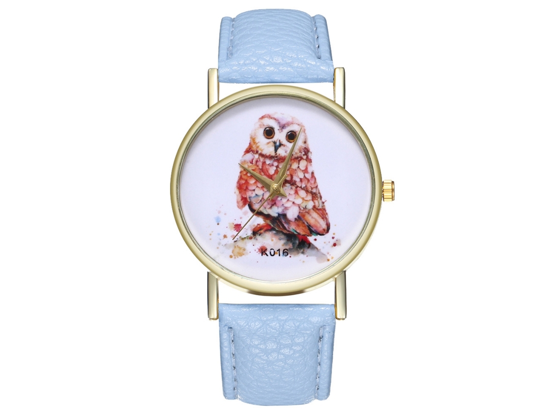 Reloj Deportivo Para Hombre De Piel Sintética Con Movimiento De Cuarzo Azul Claro.