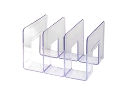 Organizador de bolsos para el hogar, transparente, para dormitorio, PC, mini estante para bolsos, 3 secciones