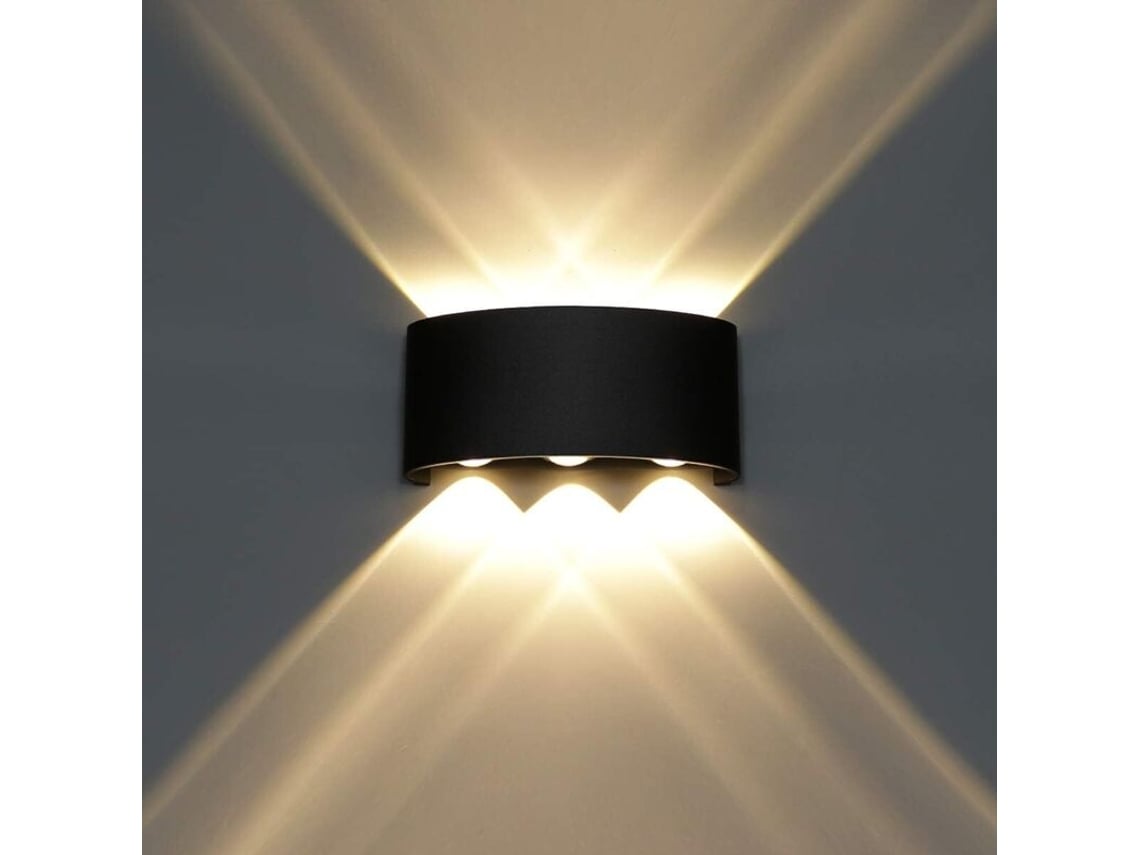 Aplique De Pared Led Moderno E Impermeable De Aluminio Con Iluminación Integrada.