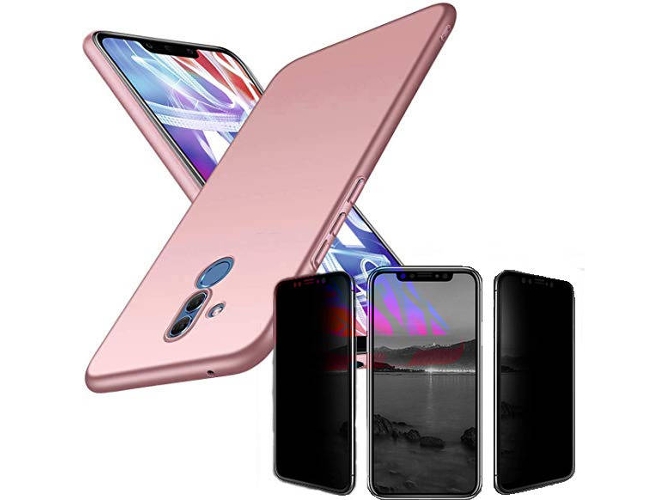 Kit Carcasa y Protector Privacy Huawei Mate 20 Lite SlimShield Rosa