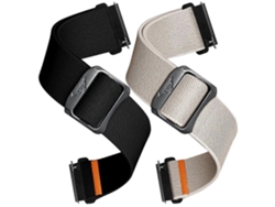 Pulseira De Nylon Preta E Branca Para Smartwatch Carbinox, Pulseira Esportiva E Esportiva.