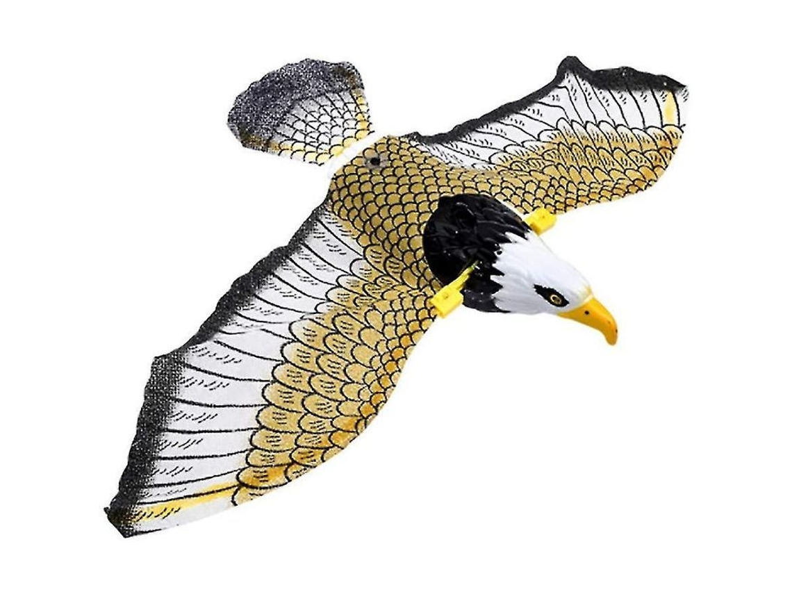Lámpara Colgante Electrónica Con Forma De Águila Y Música, Repelente De Pájaros Para Jardín, Color Amarillo, 1 Unidad.
