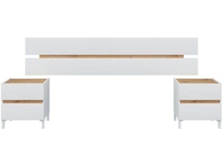 Mesita de Noche Mesitas Tempus Artik DUEHOME Blanco (216x47x3cm)