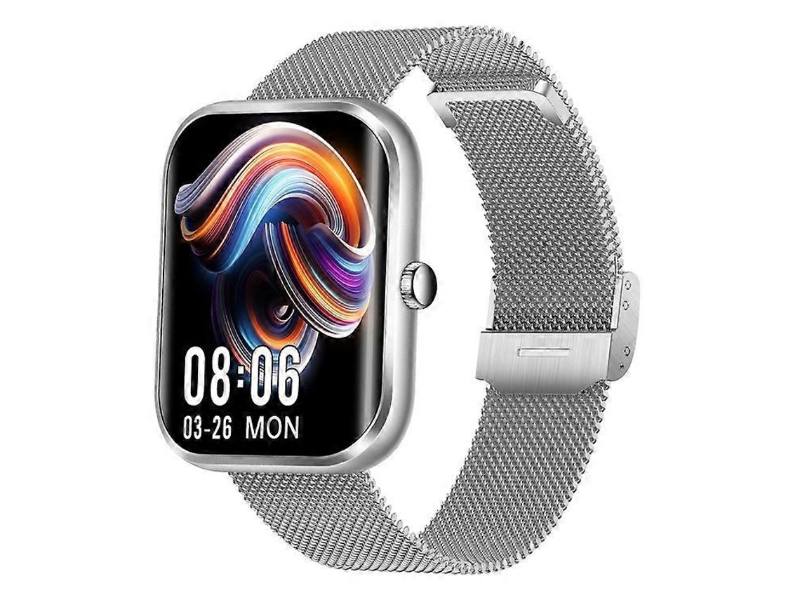 Reloj inteligente Ak58 resistente al agua con pantalla grande de 1,96 pulgadas y monitor de frecuencia cardíaca, pulsera deportiva de acero Ly Ebike