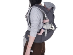 Portabebés Ergonómico Con Soporte Lumbar, 3 En 1, 0-36 Meses, 3,2-15 Kg, Gris Oscuro