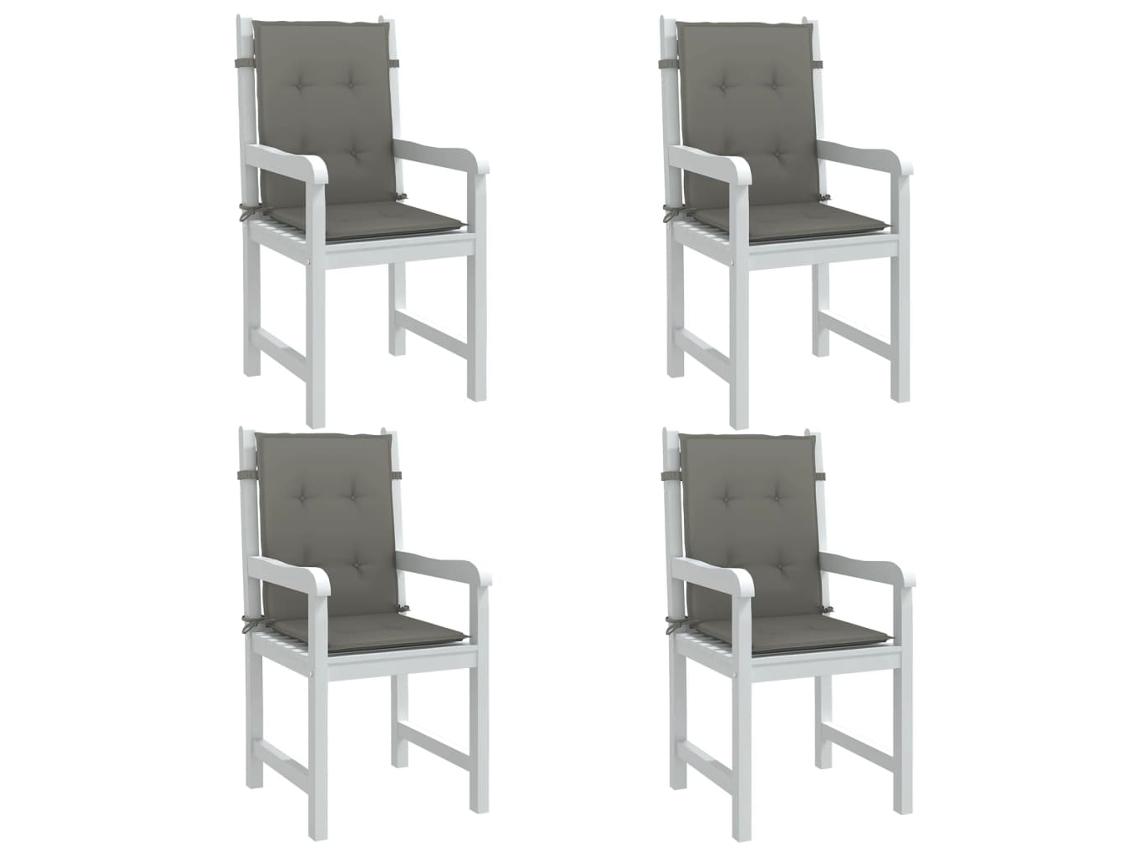 Cojines lumbares para sillas, 4 piezas, 100x50x4 cm, tejido mixto HARLANV1