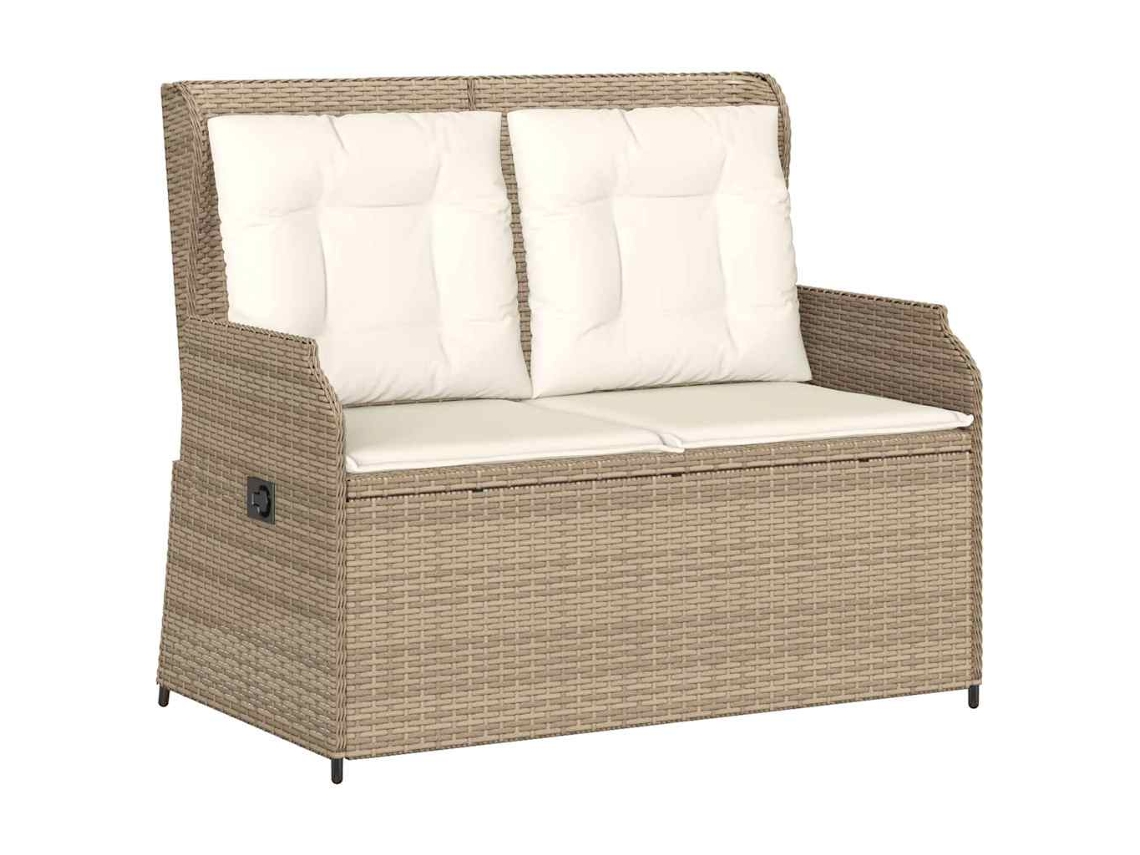 Maison Exclusive - Sillón Reclinable De Jardín Con Cojines Ratán Sintético Beige