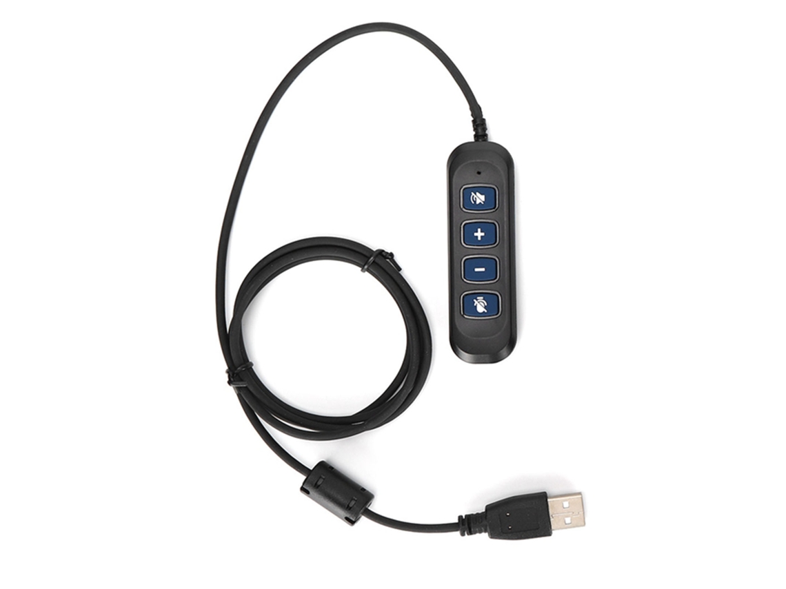 Adaptador De Auriculares H901 Usb Qd Con Volumen Ajustable Para Centro De Llamadas De 3,5 Mm - Azul