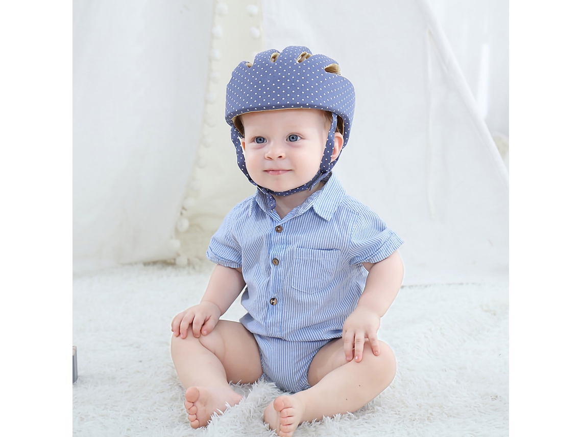 Gorro de seguridad ajustable y transpirable para bebés, gorro de seguridad para niños pequeños.