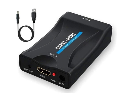 Convertidor Scart a Hdmi Adaptador Scart a Hdmi 1080P HD Compatible con Ntsc Pal para Sky Hd Blu Ray Ps3 Tv Cr A284