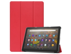 Funda Yuysan para Amazon Fire HD 10 con triple soporte y función de reposo/activación (roja) (2021)