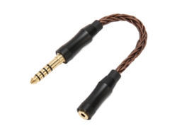 Cable Adaptador Para Auriculares De 2,5 Mm Hembra A 4,4 Mm Macho, Cobre Monocristalino, 14 Cm, Bronce.