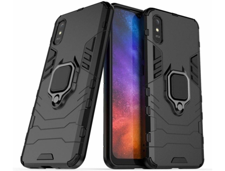 Carcasa + Protector Xiaomi Redmi 9A HFS-HOUSE Kickstand Negro