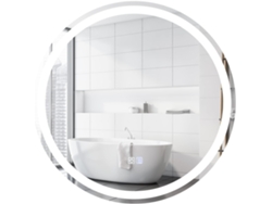 Espejo LED Redondo de 60 cm/Espejo de Baño Montado en la Pared con Brillo y Temperatura de Color Ajustables COSTWAY