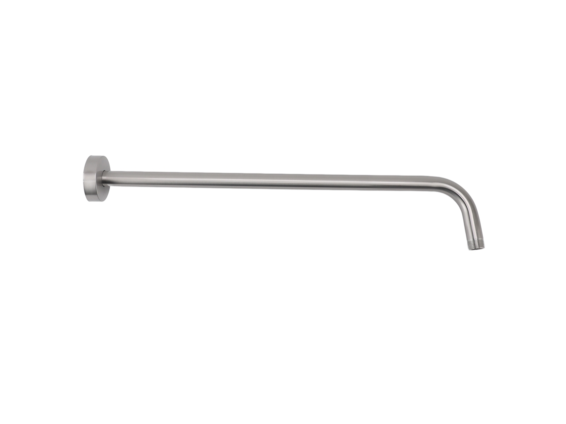 Brazo de ducha NPT1/2 de acero inoxidable para montaje en pared, brazo de extensión de ducha oculto con brida cepillada