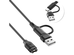 Carregador Chrui Compatível Para Garmin Forerunner 255/fenix 7, Cabo Reto Pvc