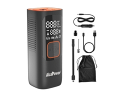 Mini Compresor Portátil para Coche y Bicicleta 160 PSI 3 en 1 - Compresor, PowerBank y Antorcha ALCAPOWER
