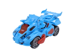 Ats-juguete Transformador Coche Dinosaurio Eléctrico Con Luz Y Música Para Niños Toddlers Azul