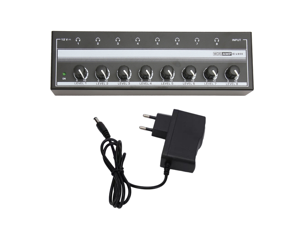 Amplificador De Auriculares Estéreo Profesional De 8 Canales, Alta Potencia, Plug And Play, 100-240 V, Enchufe Europeo.