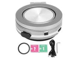Soporte Magnético Para Teléfono Móvil Con Succión Al Vacío, Rotación De 360°, Portátil, Plateado, Para Coche, Mesa, Pared, Retransmisiones En Directo.
