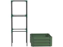 Macetero De Acero Galvanizado, Enrejado Verde, Huerto, Balcón