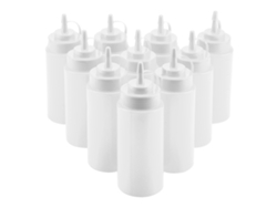 Dispensador De Condimentos De Plástico De 460 Ml, Juego De 10 Unidades Para Salsa, Aceite, Crema Y Vinagre Blanco.