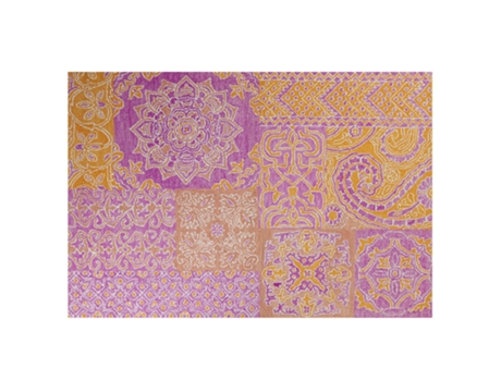 Alfombra de lana rosa/amarillo mostaza 160 x 230 cm BELIANI Avanos
