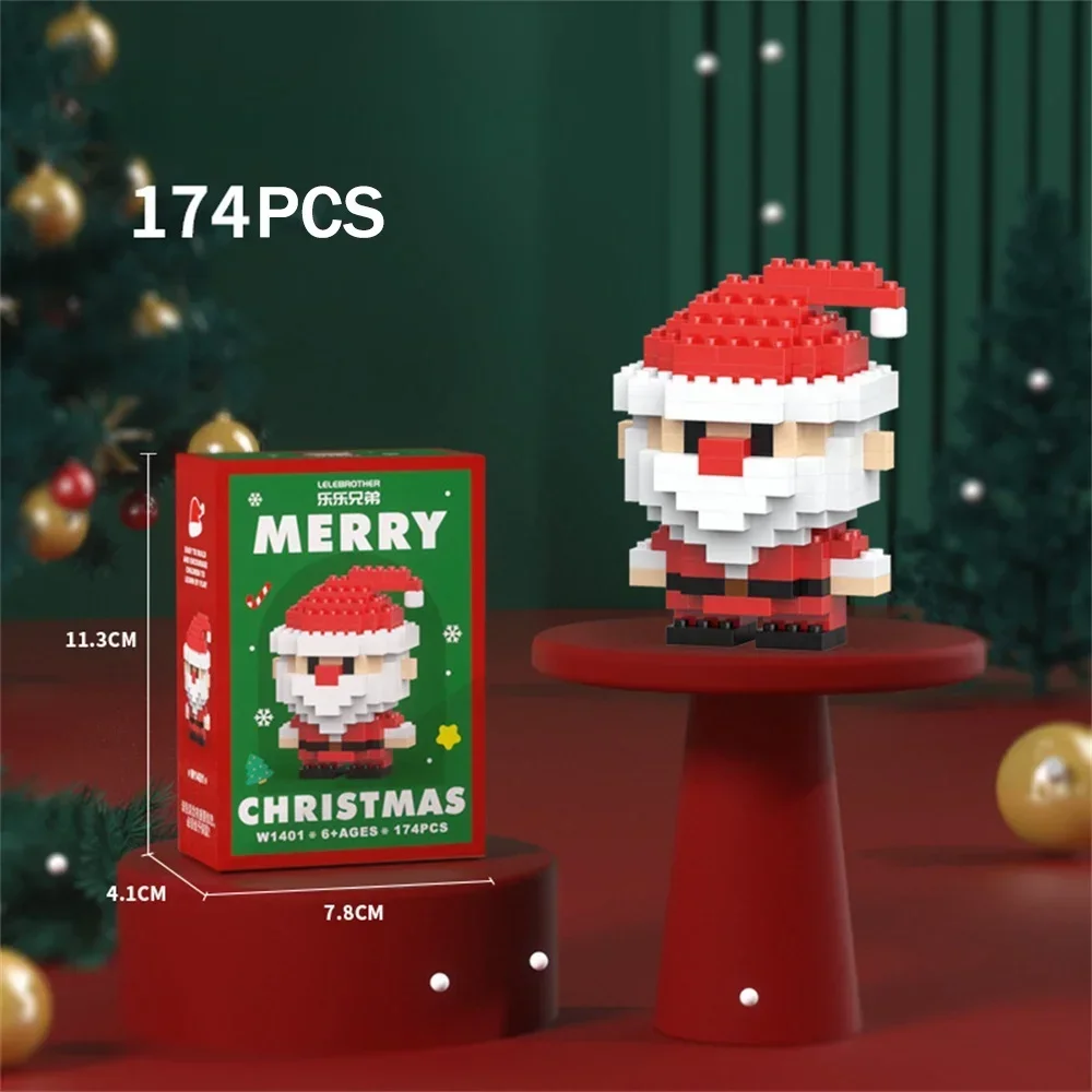 Minibloques De Construcción Navideños (papá Noel) - Juguete De Ensamblaje De Rompecabezas
