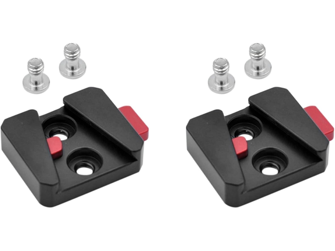 2 Placas Adaptadoras De Batería Universales De Montaje En V De 1/4 Con Accesorios De Espacio Libre Base Portátil Para