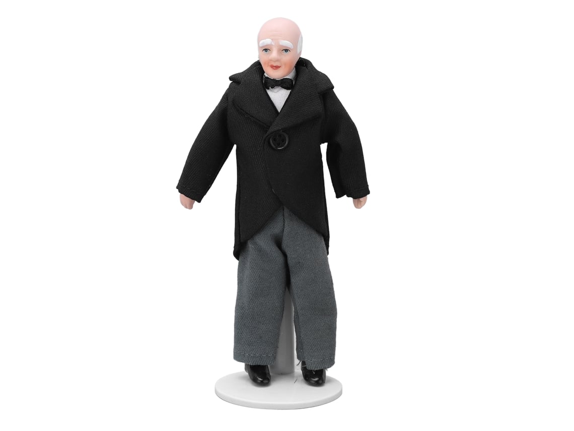 Miniatura De Servente Victoriano Giratório Para Casa De Bonecas 1:12 Com Suporte Cerâmica