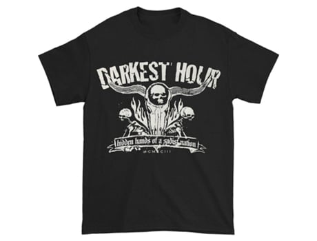 Camiseta ROCKINSTONE Manos ocultas de Darkest Hour (Algodón - L)