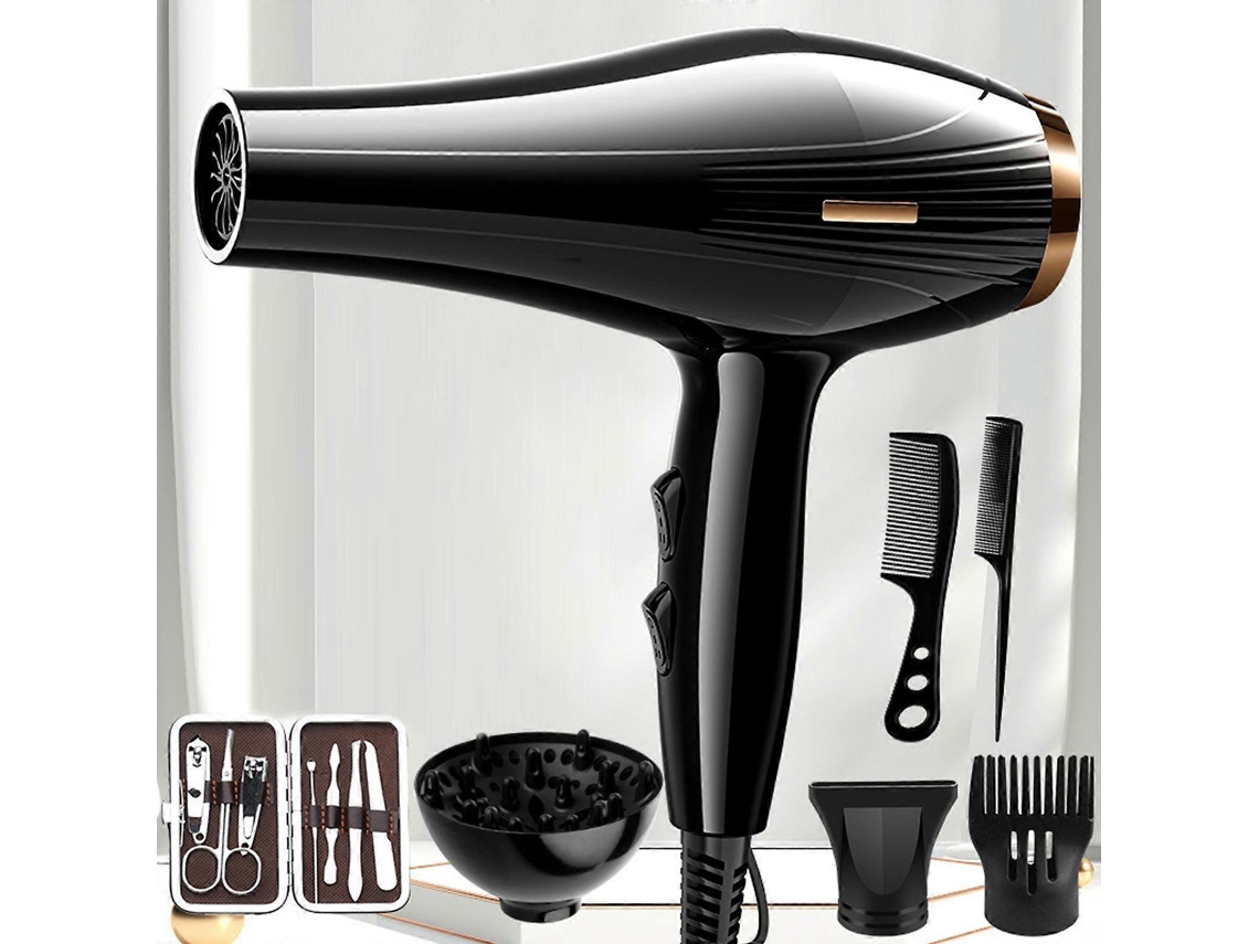 Secador de pelo con difusor, para cabello normal y rizado, incluye boquilla de volumen. Ly Ebike